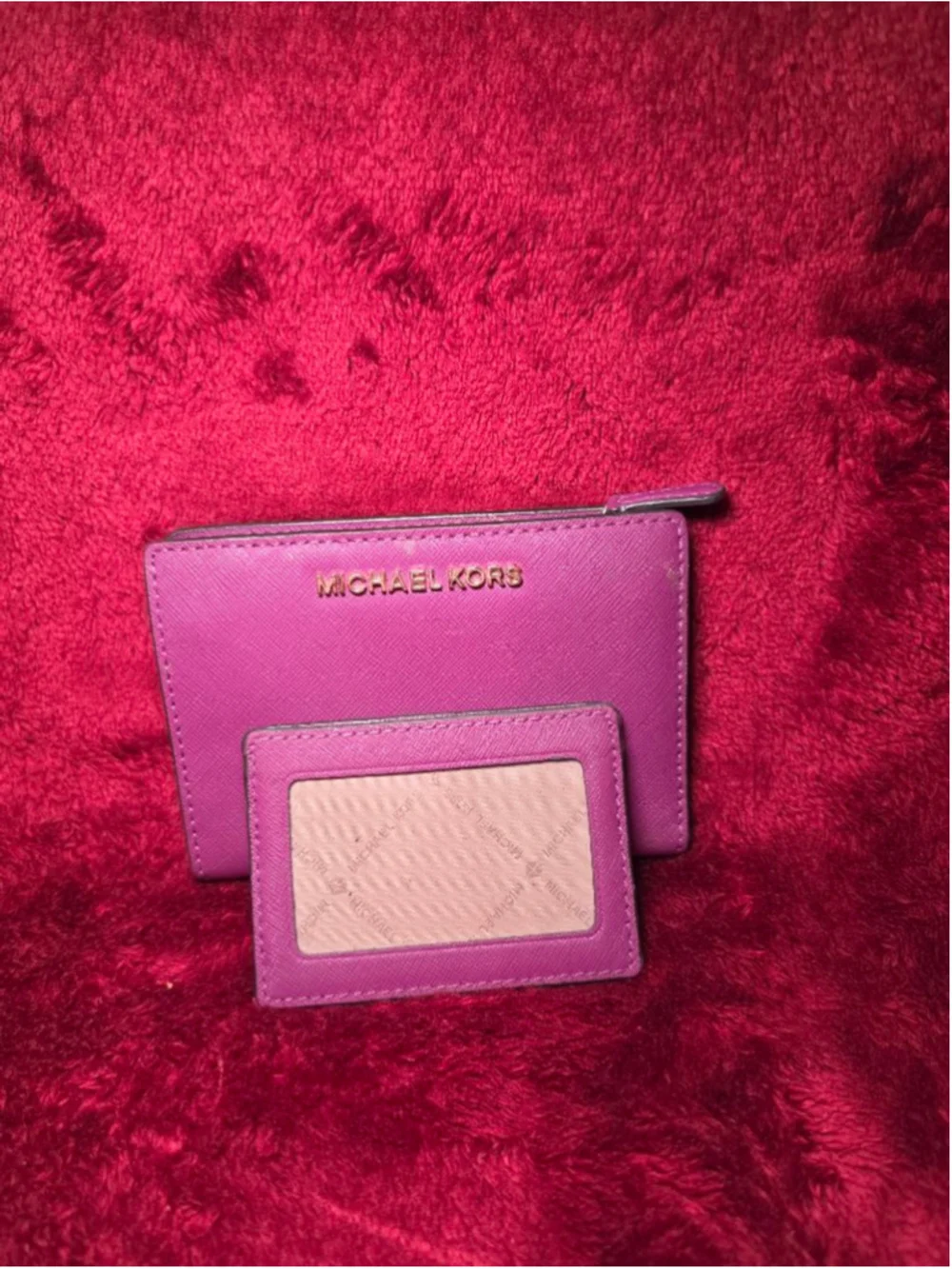 Michael Kors Pink/Purple Wallet with Card Holder